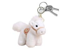 Porte-clés Cheval en Peluche - Accessoire de Sac de Dessin Animé Doux 14cm Pendentif Léger avec Clip Pendentif en Peluche Cheval du Zodiaque 2026 | Voyage Décoration pour Famille