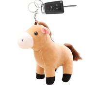 Porte-clés cheval en peluche - Mini breloque en peluche douce, accessoire mignon de sac équin, porte-clés décoratif durable et léger | Breloque en forme de cheval animal pour sac à dos, sac à main