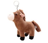 Porte-clés cheval en peluche - Pendentif mignon en forme d'animal doux, tissu léger et durable, design détaillé | Porte-clés souple pour femmes et filles, fourre-tout, sac à bandoulière, sac à dos, no