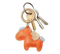 Porte-clés cheval | Pendentif cheval | Cuir artificiel - Symbole chinois de chance 2026 de bon augure - Porte-clés pour adolescents, femmes, filles, collectionneurs, voyage, sac à bandoulière, Orange