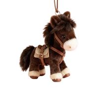 Porte-clés cheval pour femme, collection en peluche | Symbole de bon augure animal porte-clés pour maman, grand-père, grand-mère, collègue, enseignant, petite amie sur sac à dos
