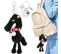 Porte-clés Chevaux Doudou Doux, Pendentif Cheval, 2026 Mascotte Pendentif, Porte-clés en Peluche, Clés Sac à Main Pendentif, Symbole de Force et de Courage
