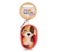 Porte - clés Chien Sleeping Pets Tricolore 8cm