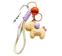 Porte-clés chinois portable 2026 Année du cheval - Joli porte-clés chinois portable | Breloque feu avec pompon rouge, mascotte du Nouvel An lunaire, décorations festives pour voitures, école, bureaux