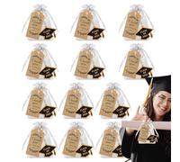 Porte-clés classe de 2025, porte-clés de remise de diplôme, chapeau de bachelor senior 2025, trousseau de clés avec jeu de 12 cartes - Ornement esthétique pour les fêtes scolaires, les fêtes, les