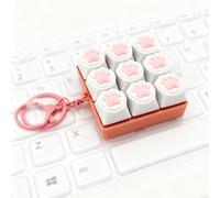 Porte-clés clavier à 9 touches silencieux, jouet anti-stress, amusant, pour bureau, école, voyage, anxiété