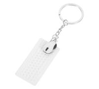 Porte-clés Clavier et Souris Mini, Blanc, Alliage de Zinc et Résine
