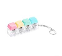 Porte-clés clavier Fidget avec RVB multicolore pour jouer au bureau, faire des pauses ou étudier. Design léger et facile à transporter (avec lumière bleu-verte/jaune/rose)