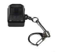 Porte-clés clavier mécanique portable en plastique transparent et mécanisme complexe (noir)