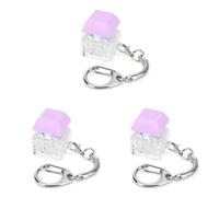 Porte-clés clavier mécanique unique - Jouet de décompression - Bouton anti-stress - Jouet pour adultes - Cadeau de détente - Violet _ 3