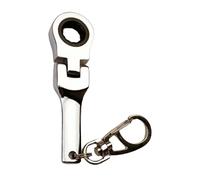 Porte-clés clé à cliquet - Format de poche portable (1 pièce) Gadget robuste | Clé à molette, anneau de crochet Anti-perte créatif, petit cadeau pour hommes, bricolage en plein air et réparations