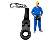 Porte-clés clé à cliquet - Porte-clés léger, clé à cliquet | Clé à cliquet avec anneau de clé à cliquet de 10 mm, clé mixte flexible pour réparation automobile