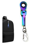 Porte-clés clé à cliquet - Porte-clés léger, clé à cliquet | Clé à cliquet avec anneau de clé à cliquet de 10 mm, clé mixte flexible pour réparation automobile