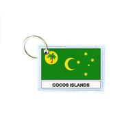Porte Cles Cle Clefs Imprime Double Face Drapeau Cc Cocos Islands Ile