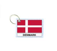 Porte Cles Cle Clefs Imprime Double Face Drapeau Dk Danemark