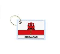 Porte Cles Cle Clefs Imprime Double Face Drapeau Gbz Gibraltar
