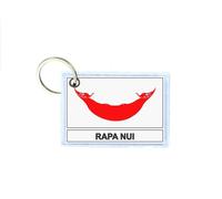 Porte Cles Cle Clefs Imprime Double Face Drapeau Ile De Paques