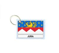 Porte Cles Cle Clefs Imprime Double Face Drapeau Jura Departement