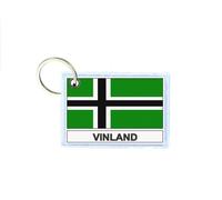 Porte Cles Cle Clefs Imprime Double Face Drapeau Vinland Viking Rune Odin