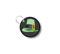 Porte Cles Clé Clefs Rond Imprime Double Face Leprechaun Lutin
