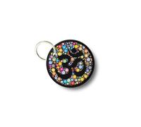 Porte Cles Clé Clefs Rond Imprime Double Face Ohm Om Boudhiste
