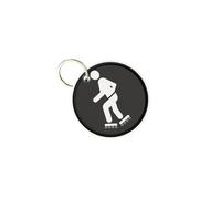 Porte Cles Clé Clefs Rond Imprime Double Face Roller Patin A Roulette