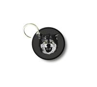 Porte Cles Clé Clefs Rond Imprime Double Face Tete De Loup Wolf