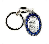 Porte clés (clefs) bord émaillé Bleu saint Joseph - Livraison Gratuite