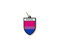 Porte cles clefs cle Drapeau Collection Blason Bisexual Arc en Ciel Rainbow