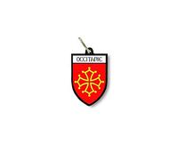 Porte cles clefs cle Drapeau Collection Ville Blason occitanie Croix