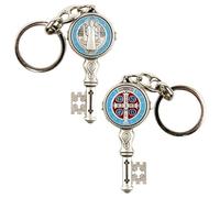 Porte clés (clefs) croix de saint Benoît en forme de clés