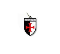 Porte cles clefs Drapeau Ville Blason templier Croix Jerusalem Knight Templar