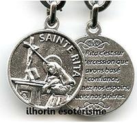 Porte Clés (clefs) Sainte Rita avec prière au dos