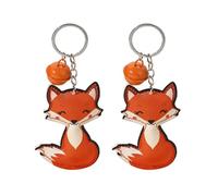 Porte-Clés Cloche d'animaux 2 Pièces, Porte-Clés De Dessin Animé, Porte-Clés d'animaux Mignons, Porte-Clés en Cuir PU, Porte-Clés De Voiture