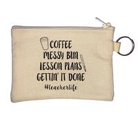 Porte-clés Coffee Messy Bun Lesson Plans Getting It Done Teacher Life Porte-monnaie Beige