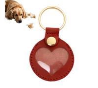 Porte-clés Collecteur De Poils D'animaux - Porte-clés Commémoratif En Cuir En Forme De Cœur Pour Animaux De Compagnie | Po-rte-clés Souvenir Créatif En Poils De Chien Pour Sac À Dos (Rouge)