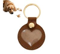 Porte-clés Collecteur De Poils D'animaux - Porte-clés Commémoratif En Cuir En Forme De Cœur Pour Animaux De Compagnie | Po-rte-clés Souvenir Créatif En Poils De Chien Pour Sac À Dos (Marron)