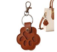 Porte-clés Collecteur de Poils de Animal de Compagnie, Porte-Clés pour Recueillir Poils Chat et Chien, Porte-clés Souvenir en Cuir au Design de Patte Ka-waii pour Sac à Dos, Cartable, Portefeuille