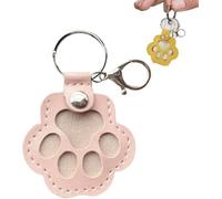 Porte-clés collecteur de poils de chien, boîte de rangement commémorative en cuir avec empreintes de pattes d'animaux de compagnie, boîte à souvenirs personnalisée pour poils d'animaux de compagnie
