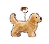 Porte-clés collecteur de poils de chien - Boîte de rangement commémorative transparente en fourrure d'animal domestique, blanc, Style A