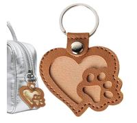 Porte-clés collecteur de poils de chien - Pendentif en forme de patte pour poils d'animaux | Porte-clés commémoratif en cuir pour chiens et chats, support pour animaux de compagnie, cadeau sentimental