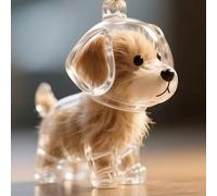 Porte-clés Collecteur de Poils de Petit Chien, 10 Pièces, Pendentif Souvenir en Fourrure, Porte-Cheveux Commémoratif, Boîte de Rangement, Porte-clés Cadeaux A*10