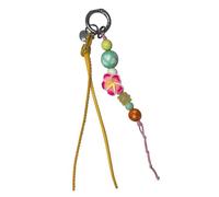 Porte-clés coloré avec perles de tournesols pour téléphone et accessoires avec motifs de fleurs champignons