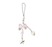 Porte-clés coloré en forme de cœur et de papillon avec perles en acrylique pour téléphone portable, sac d'appareil photo, ajoute du plaisir à la vie quotidienne