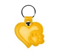 Porte-clés commémoratif pour souvenir des cheveux - Amoureux des formes - Pour amoureux des chats - Jaune - 6,5 x 6 cm