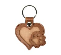 Porte-clés commémoratif pour souvenir des cheveux - Amoureux des formes - Pour amoureux des chats - Marron - 6,5 x 6 cm