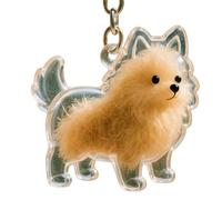 Porte-clés commémoratif transparent pour animaux de compagnie - Porte-poils de chien - Souvenirs émotionnels - Bijoux - Stockage des poils d'animaux