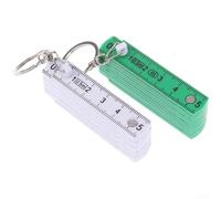 Porte-clés compact avec règle pliable de 0 à 5 m pour outil de mesure portable avec construction en plastique durable pour le travail du bois et l'amélioration de la maison (vert)