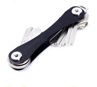Porte clés compact,détachable Porte-clés,Organiseur de Trousseau à Clés,Porte clés organisateur,porte clés multi outils pliable intelligent(jusqu'à 12 clés, noir)
