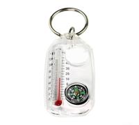 Porte-clés compact et thermomètre en ABS léger avec visibilité nocturne claire et lectures précises de la température pour la randonnée et le camping